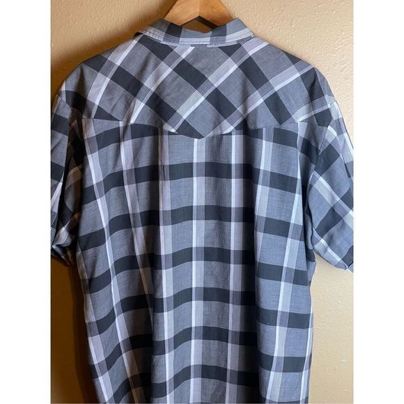 Ely Cattleman Pearl Snap Western Short Sleeve Cowboy Shirt Gray Men’s XXL - Picture 3 of 8